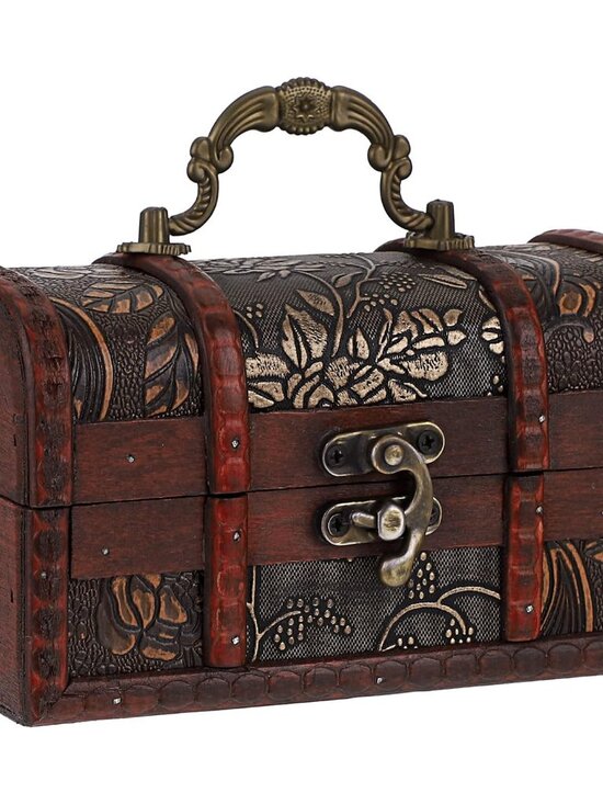 Other - Vintage Treasure Chest, Pirate Keepsakes Box for Kids Gifts, Wooden Storage Box